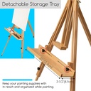 Easel, Tripod Field Painting Easel with Carrying Case