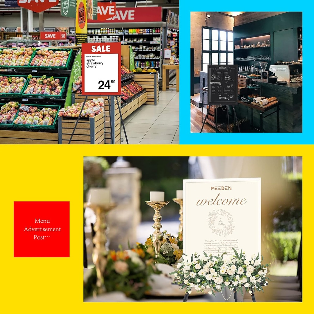 Easel, 64" (162 cm) Display Floor, Black