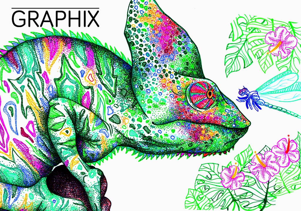 Marabu, Graphix, Fineliner Colour 12pc DOODLE SUPREME