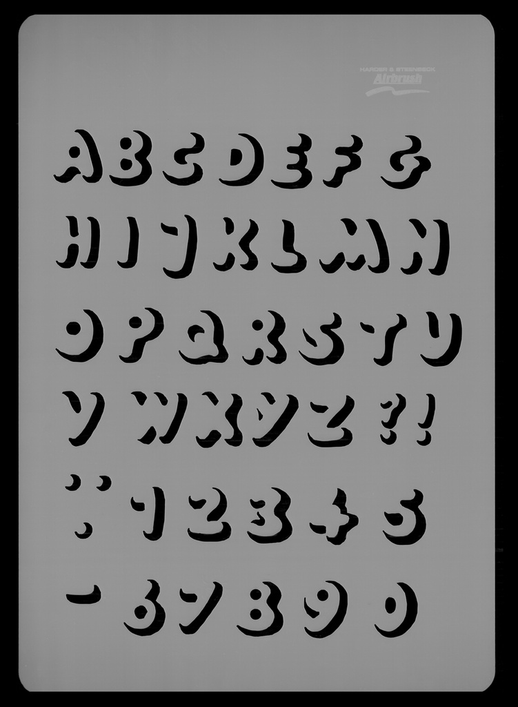 Harder Airbrush, Stencil, Template Letters