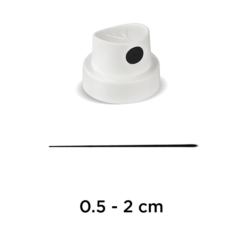 MOLOTOW, CAP, "SUPERSKINNY" (WHITE/BLACK)