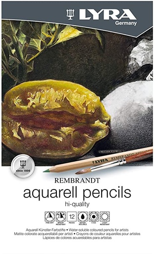 LYRA, Rembrandt, Aquarell pencils, 12set