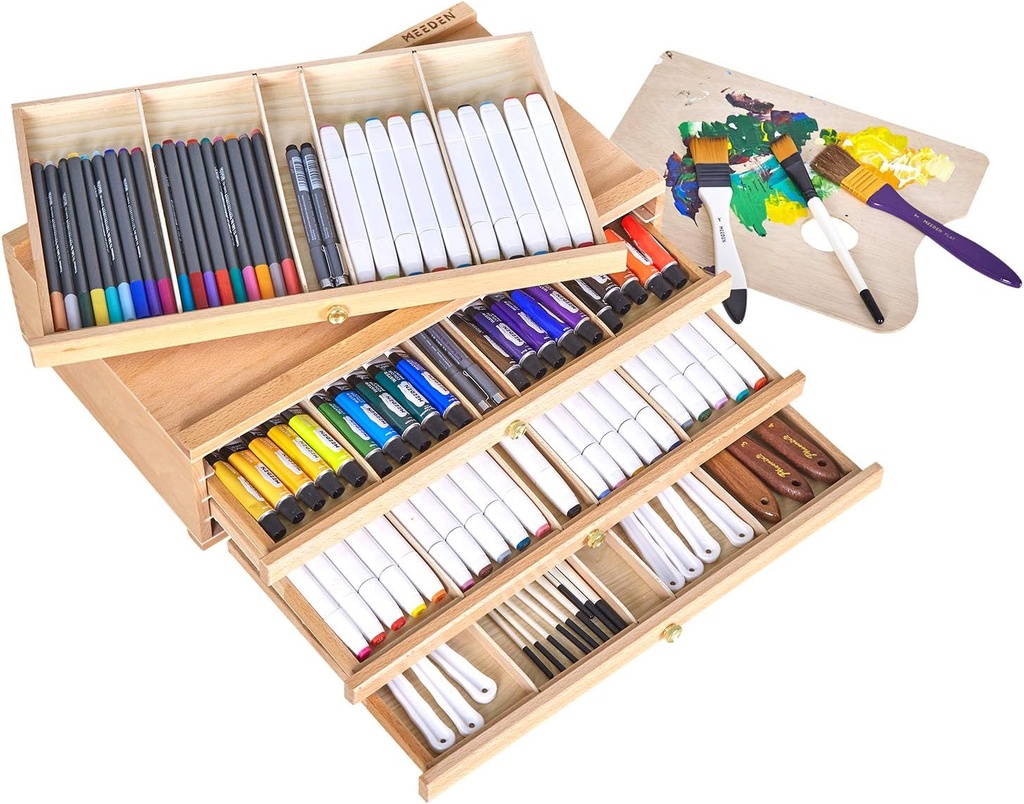 Storage Box, 4-Drawer Wood