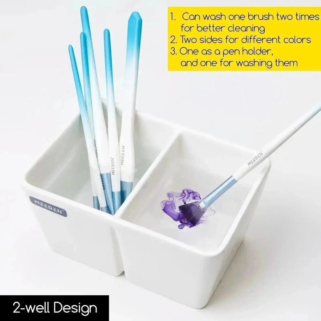 MEEDEN, Ceramic Paint Brush wash bowl