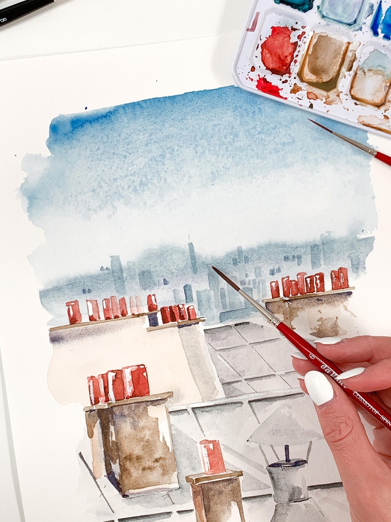 Da Vinci, SET, Urban Watercolor Journey