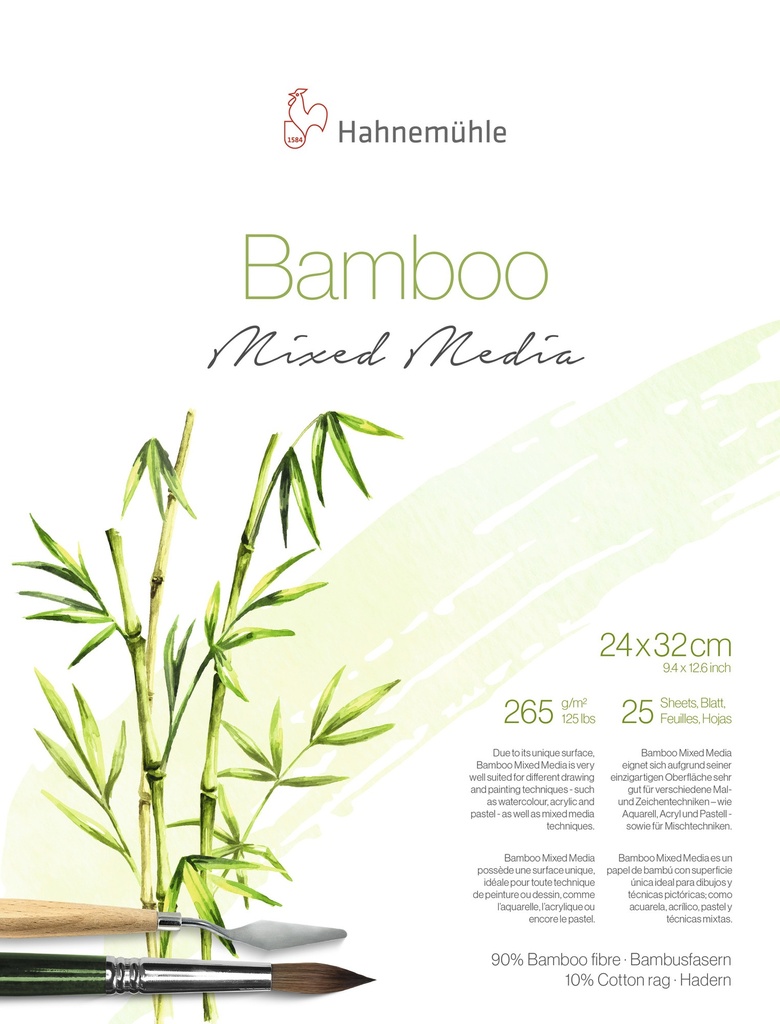 [HM-10628541] Hahnemühle, Bamboo Mixed Media, 265 gsm (30 x 40 cm, Blocks)