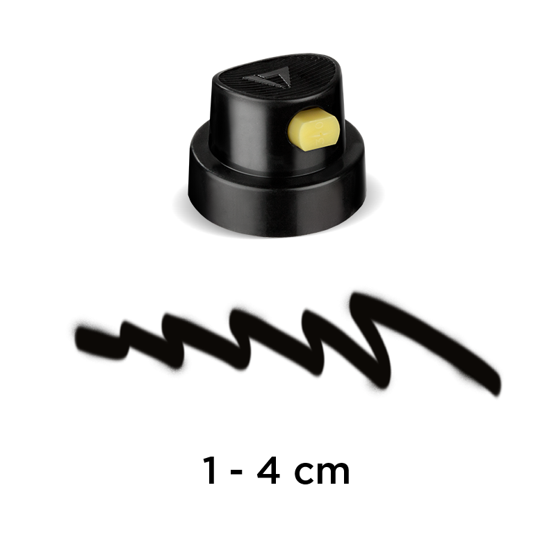 [MO-9004] MOLOTOW, CAP, Flat Jet-Black/Yellow