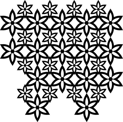 [MA_028900009] MARABU, Silhouette stencil 30x30 Floral pattern