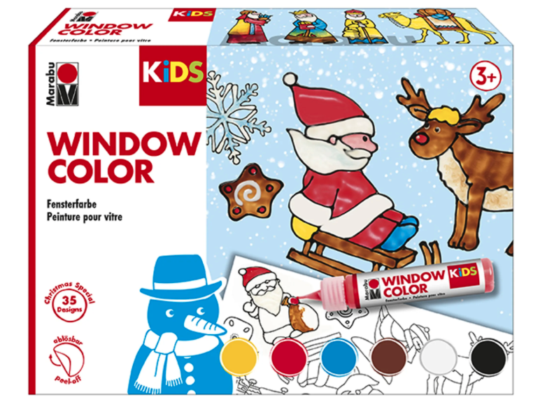 [MA-0306000000003] Marabu, KIDS, Window Color set “Christmas” 6 X 25 ML