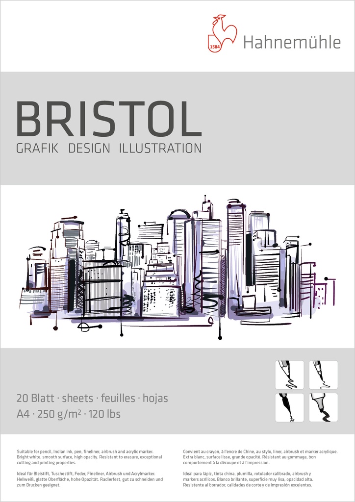 [HF-60422280] Hahnemühle, Bristol Sheets (100 x 65 cm, 310 gsm)