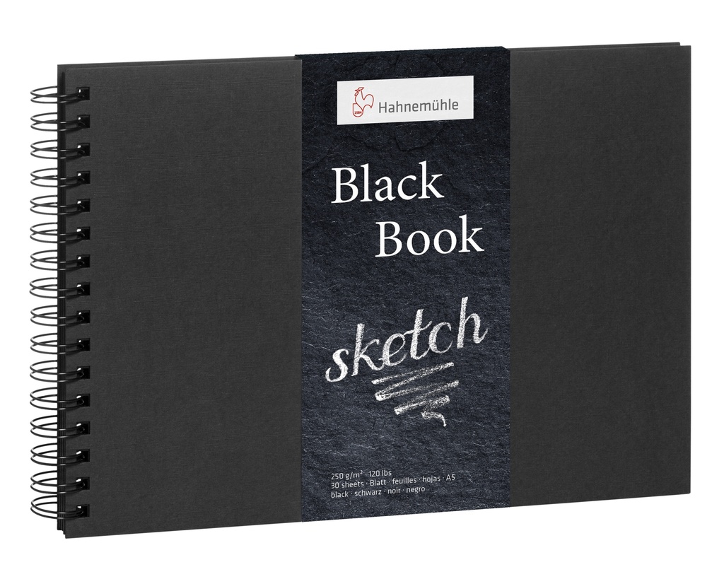 [HM-10628503] Hahnemühle, Black Book,  250 gsm (23.5 x 23.5 cm)